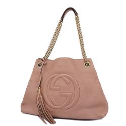 グッチ(Gucci) グッチ ショルダーバッグ ソーホー インターロッキングG 308982 レザー ピンク シャンパン  レディース