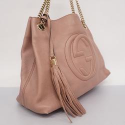 グッチ(Gucci) グッチ ショルダーバッグ ソーホー インターロッキングG 308982 レザー ピンク シャンパン  レディース