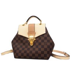 ルイ・ヴィトン(Louis Vuitton) ルイ・ヴィトン リュックサック ダミエ クラプトン バックパック N42259 エベヌ クレームレディース