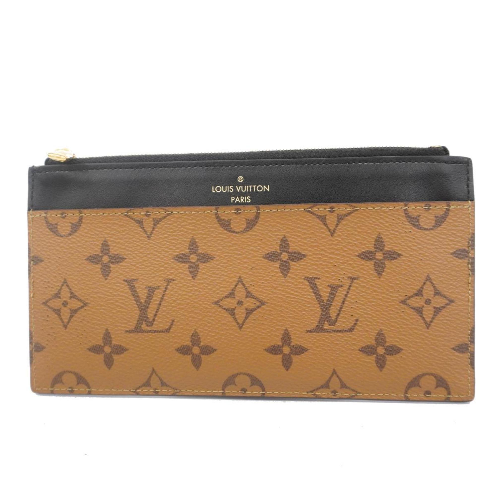 ルイ・ヴィトン(Louis Vuitton) ルイ・ヴィトン 長財布 モノグラム・リバース パース M80390 ブラウン ブラックレディース