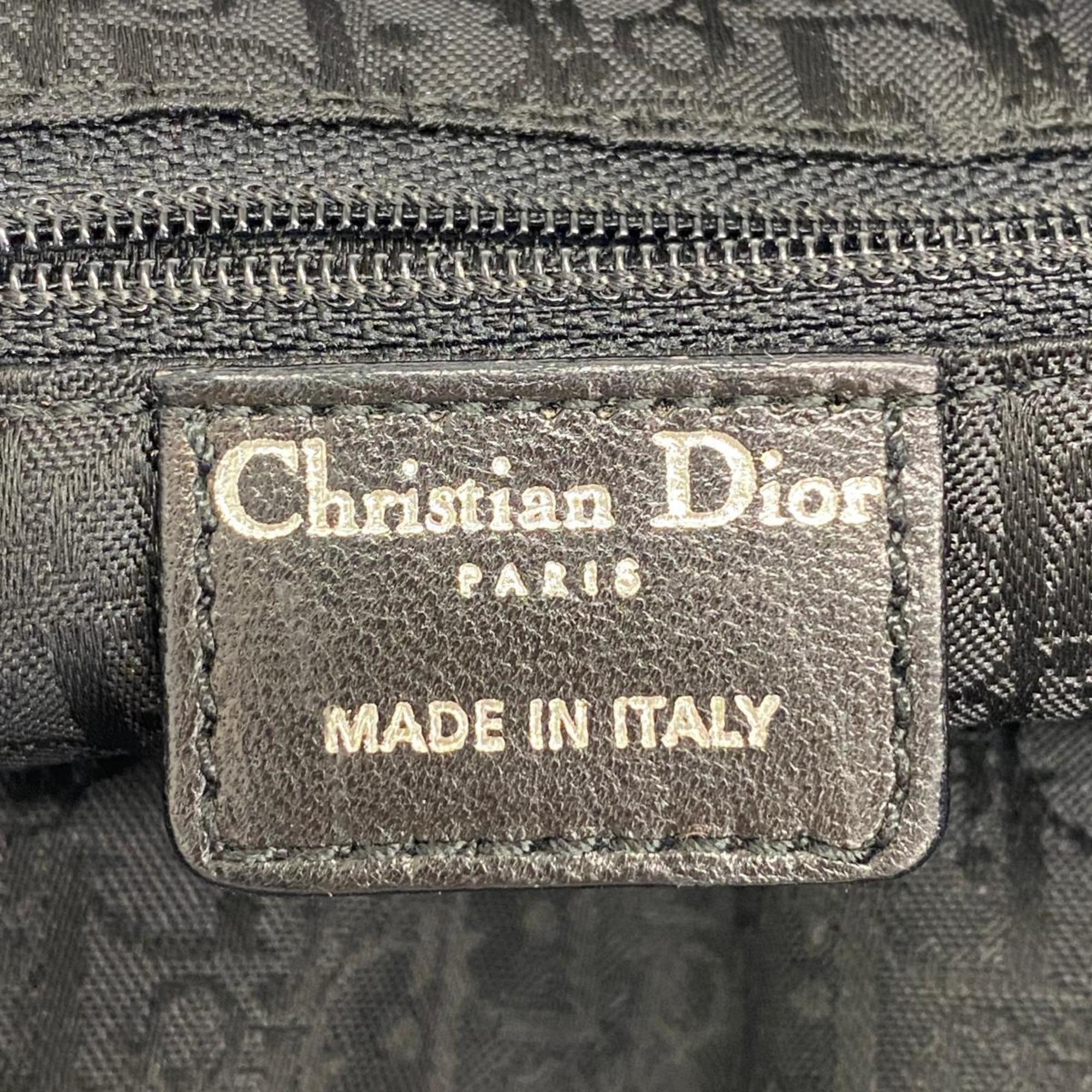 クリスチャン・ディオール(Christian Dior) クリスチャンディオール トートバッグ カナージュ レザー ブラック   レディース