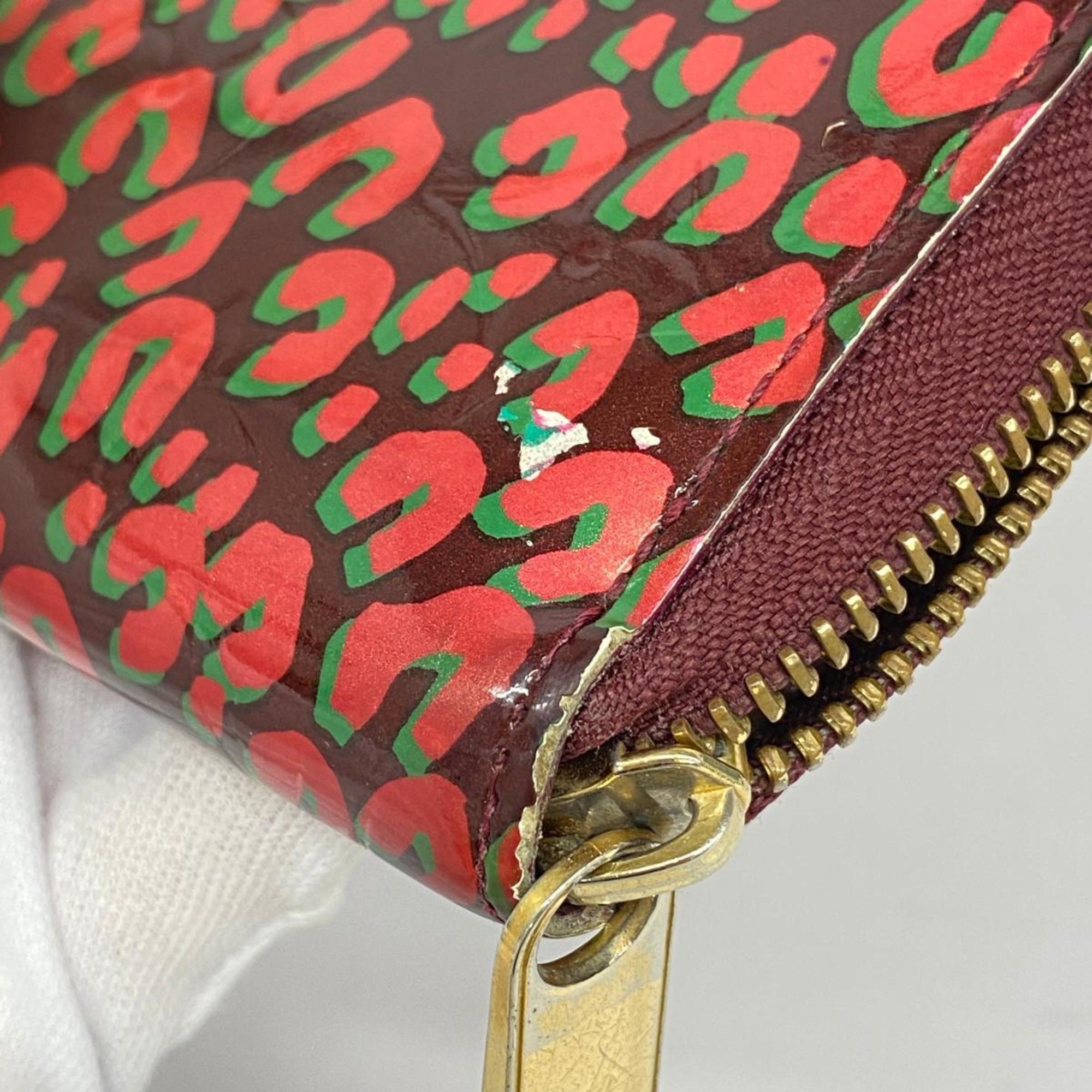 ルイ・ヴィトン(Louis Vuitton) ルイ・ヴィトン 長財布 ヴェルニ・レオパード ジッピーウォレット M91477 ルージュフォーヴィストレディース