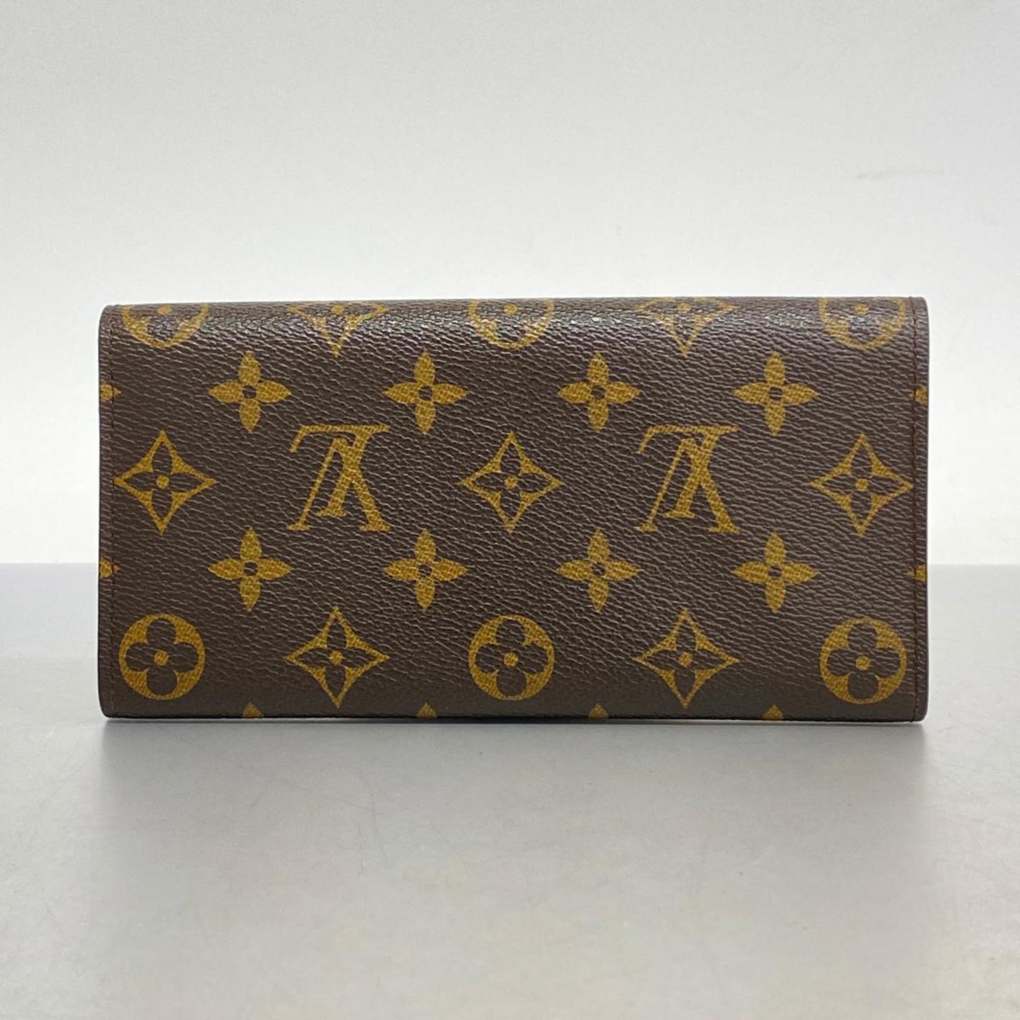 ルイ・ヴィトン(Louis Vuitton) ルイ・ヴィトン 三つ折り長財布 モノグラム ポルトフォイユジョゼフィーヌ M60164 ブルーレディース