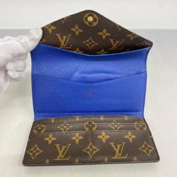 ルイ・ヴィトン(Louis Vuitton) ルイ・ヴィトン 三つ折り長財布 モノグラム ポルトフォイユジョゼフィーヌ M60164 ブルーレディース