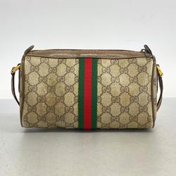 グッチ(Gucci) グッチ ショルダーバッグ GGスプリーム シェリーライン 89 02 018  レザー ブラウン   レディース