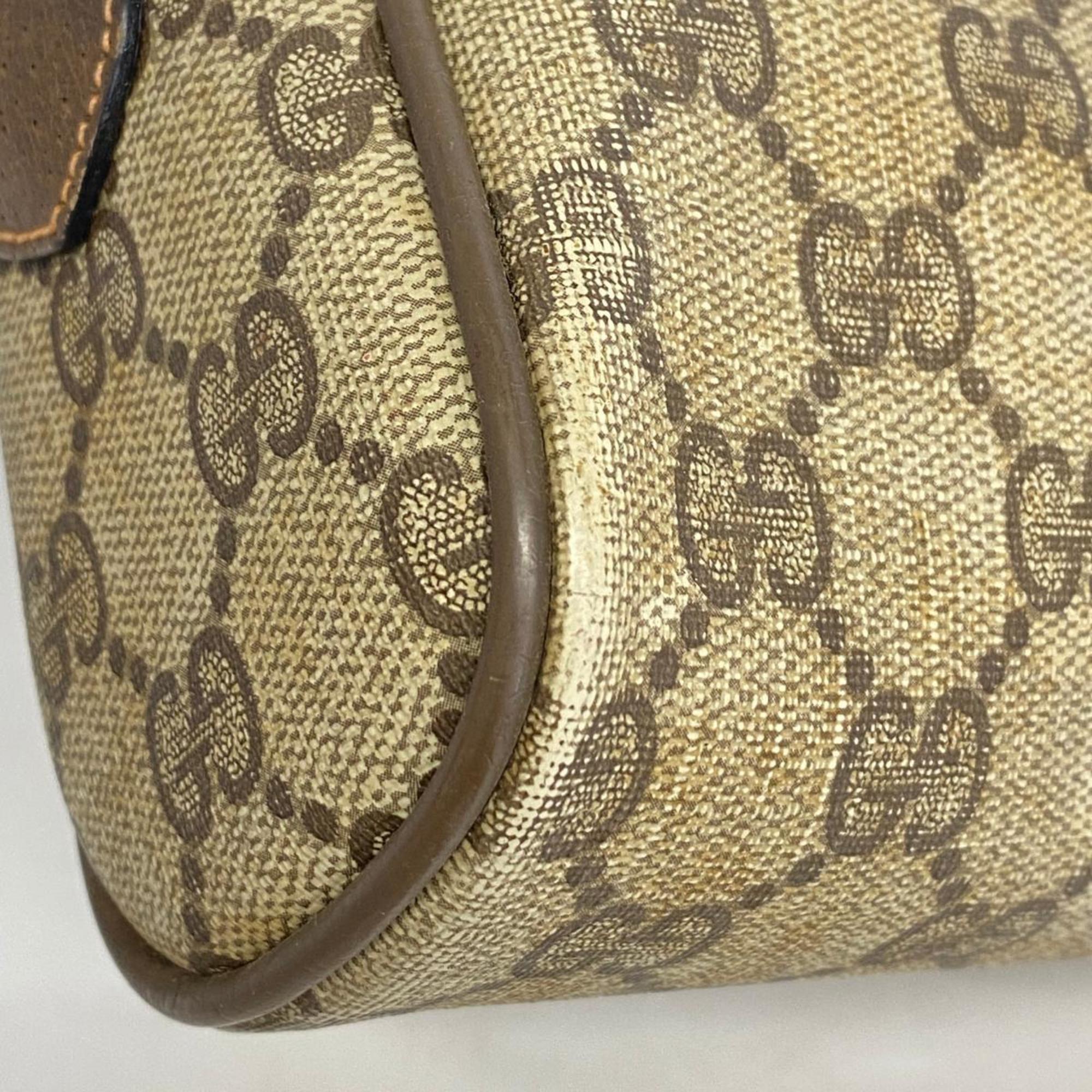 グッチ(Gucci) グッチ ショルダーバッグ GGスプリーム シェリーライン 89 02 018  レザー ブラウン   レディース