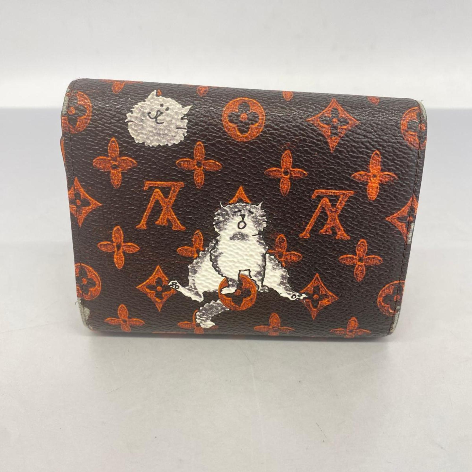 ルイ・ヴィトン(Louis Vuitton) ルイ・ヴィトン 三つ折り財布 キャットグラム ポルトフォイユツイストコンパクト M63889 ブラウン  オレンジメンズ レディース | eLADY Globazone