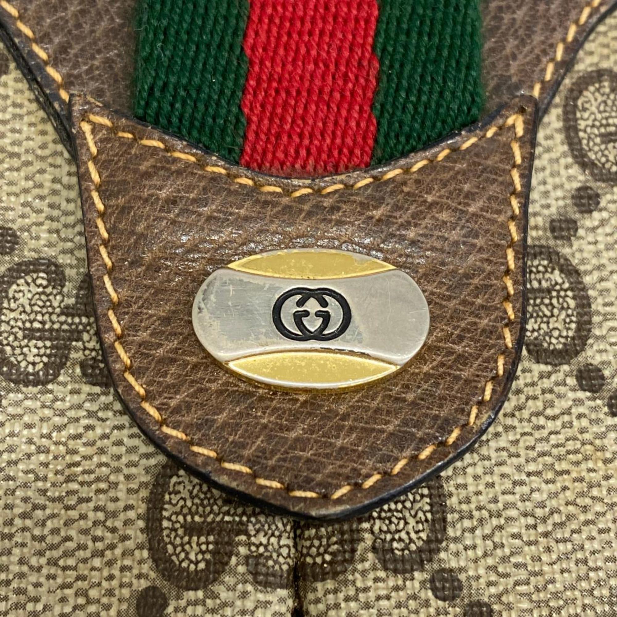 グッチ(Gucci) グッチ ショルダーバッグ GGスプリーム シェリーライン オールドグッチ  ブラウン   レディース