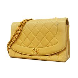 シャネル(Chanel) シャネル ショルダーバッグ ダイアナ チェーンショルダー ラムスキン ベージュ   レディース