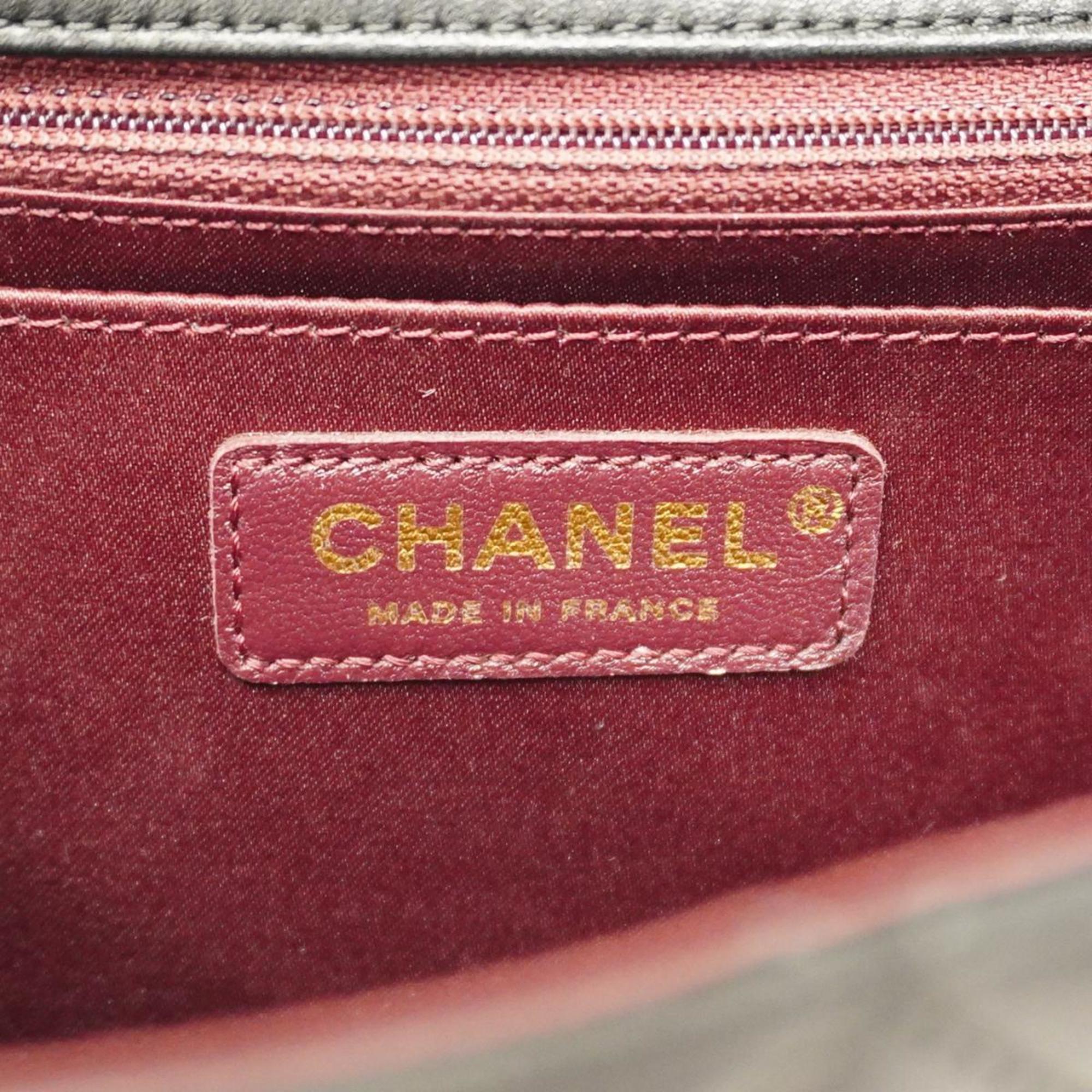 シャネル(Chanel) シャネル ショルダーバッグ マトラッセ ココロック Wチェーン ラムスキン ブラック   レディース