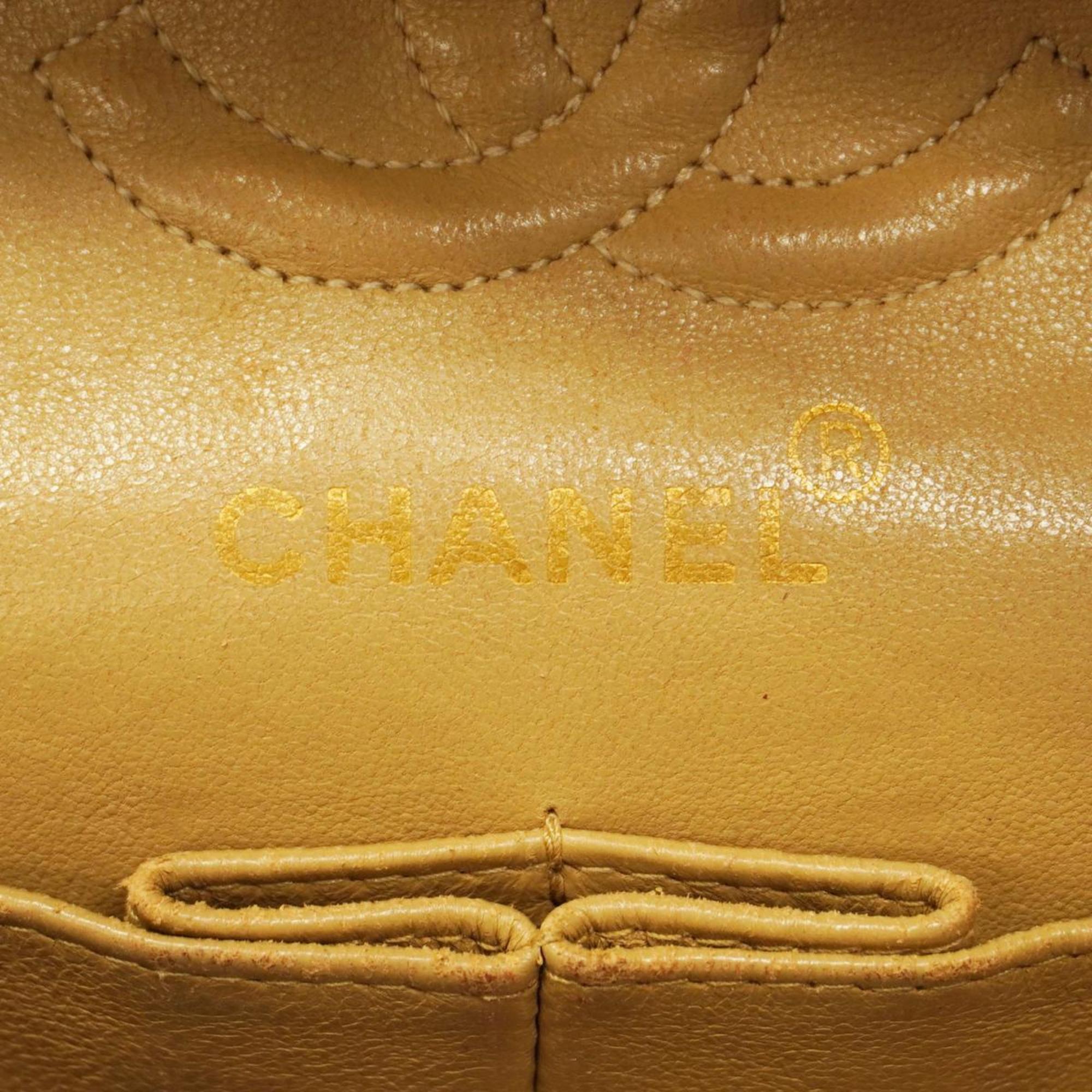 シャネル(Chanel) シャネル ショルダーバッグ マトラッセ Wフラップ Wチェーン ラムスキン ベージュ   レディース