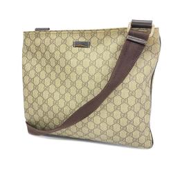 グッチ(Gucci) グッチ ショルダーバッグ GGスプリーム 201446  レザー ブラウン シャンパン  レディース