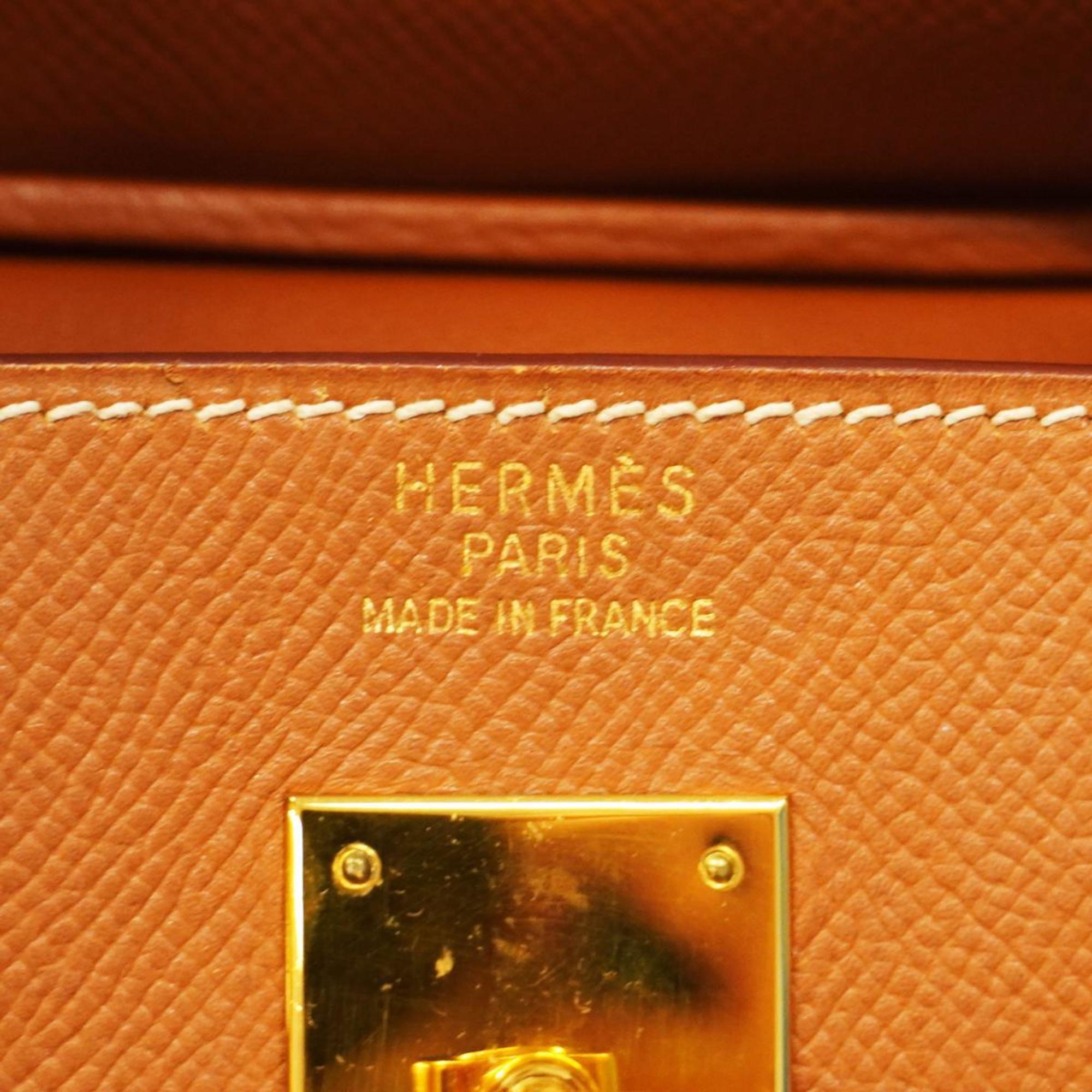 エルメス(Hermes) エルメス ハンドバッグ オータクロア32 □E刻印 クシュベル ゴールド   レディース