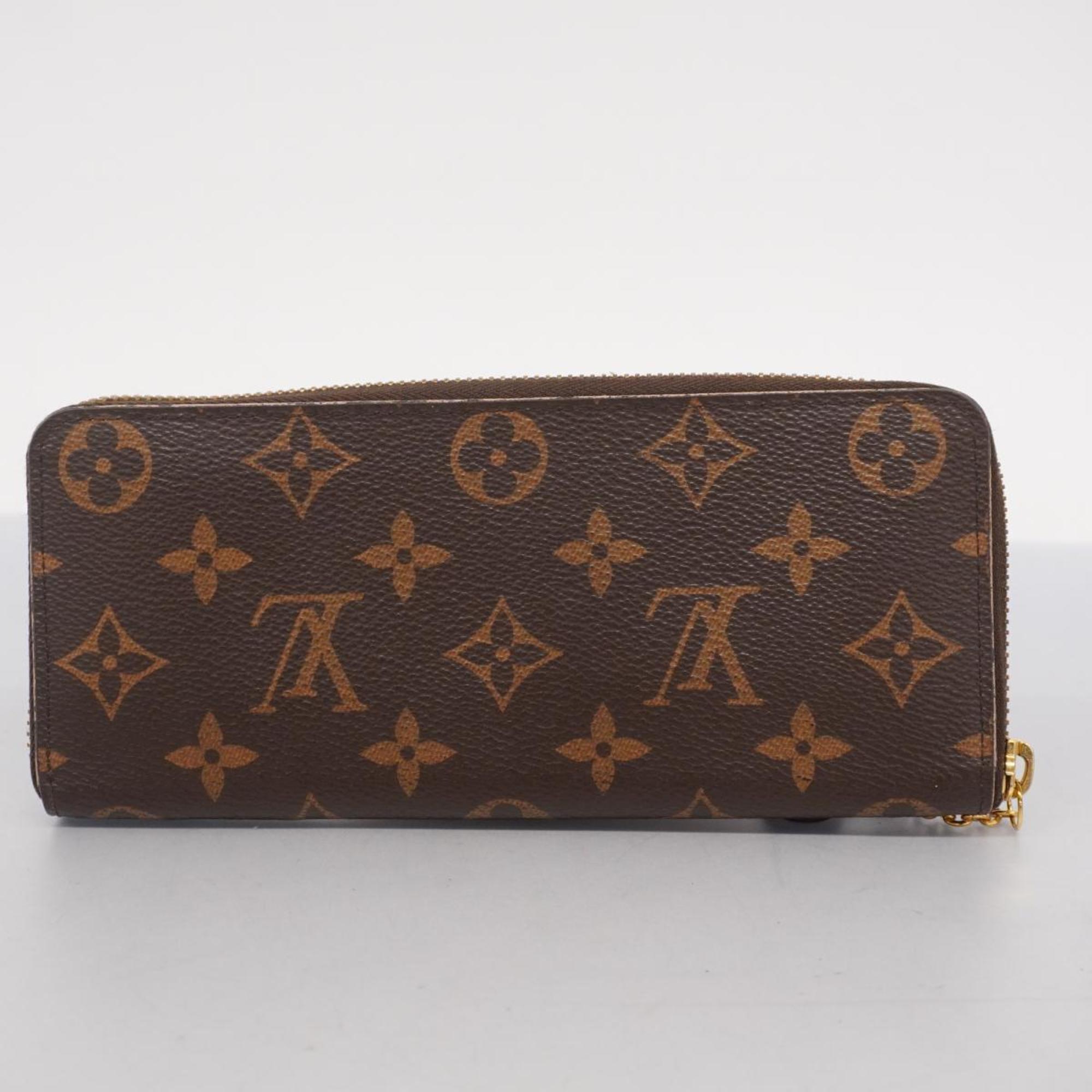 ルイ・ヴィトン(Louis Vuitton) ルイ・ヴィトン 長財布 モノグラム フラワーチャーム ポルトフォイユクレマンス M68314 ブラウン ホットピンクレディース