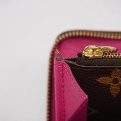 ルイ・ヴィトン(Louis Vuitton) ルイ・ヴィトン 長財布 モノグラム フラワーチャーム ポルトフォイユクレマンス M68314 ブラウン ホットピンクレディース