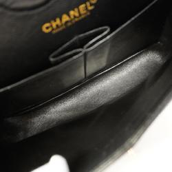 シャネル(Chanel) シャネル ショルダーバッグ マトラッセ Wフラップ Wチェーン キャビアスキン ブラック シャンパン  レディース