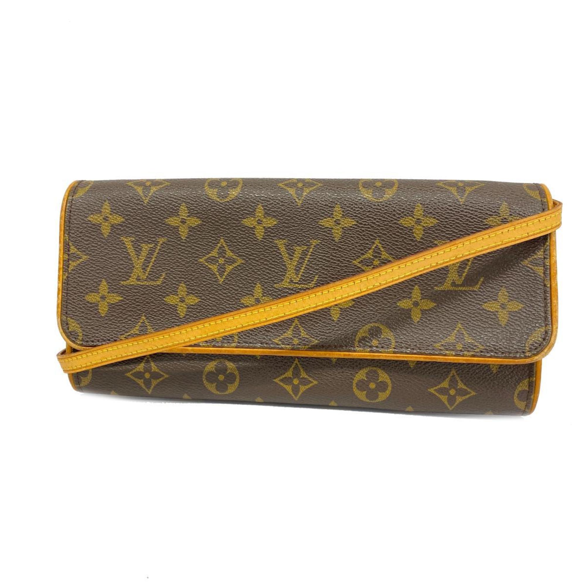 ルイ・ヴィトン(Louis Vuitton) ルイ・ヴィトン ショルダーバッグ モノグラム ポシェットツインGM M51852 ブラウンレディース