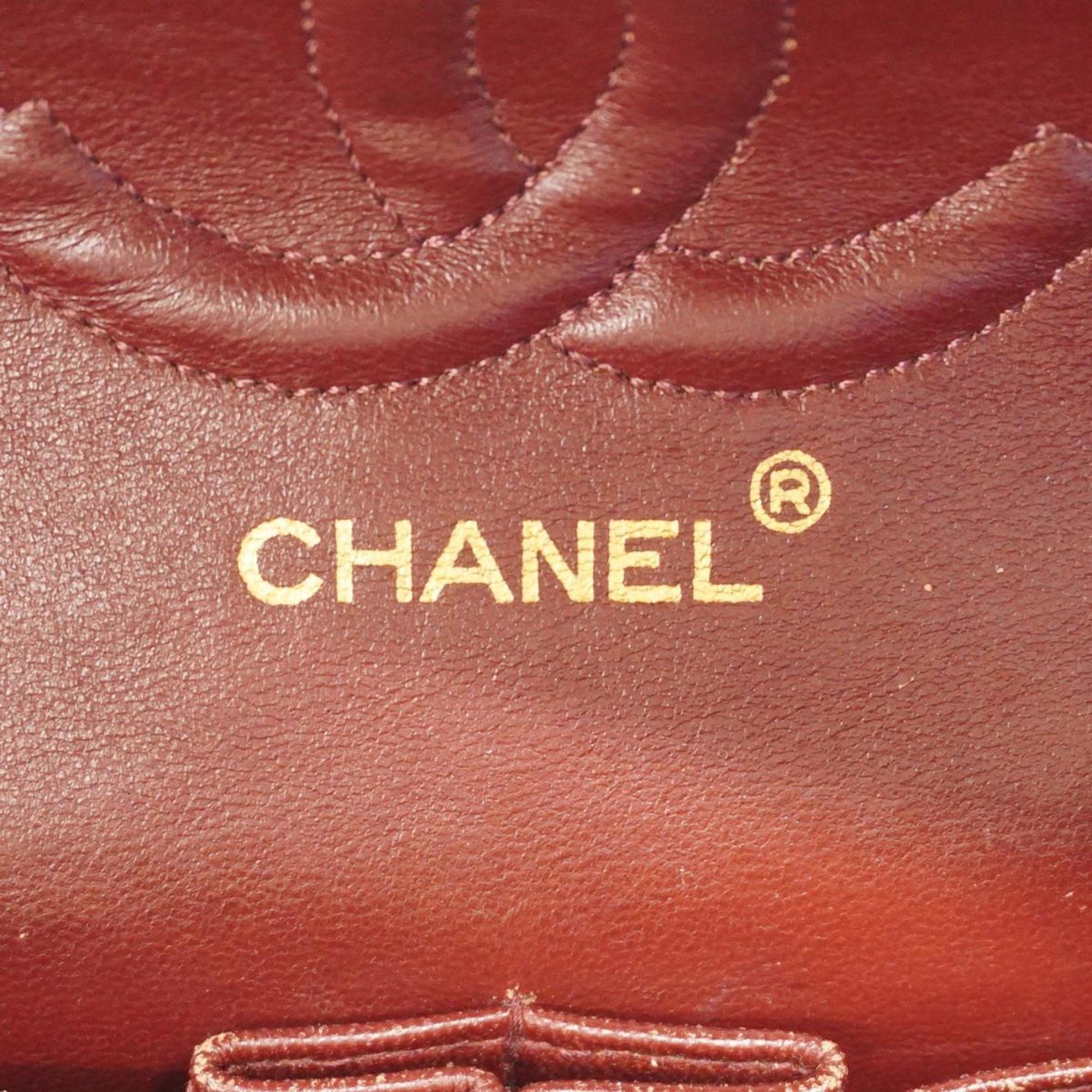 シャネル(Chanel) シャネル ショルダーバッグ マトラッセ Wフラップ Wチェーン ラムスキン ブラック   レディース