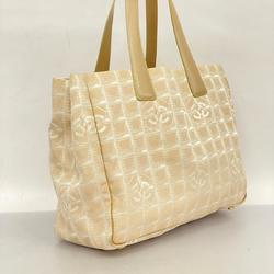 シャネル(Chanel) シャネル トートバッグ ニュートラベル ナイロン ピンクベージュ シャンパン レディース