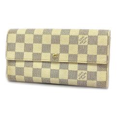 ルイ・ヴィトン(Louis Vuitton) ルイ・ヴィトン 長財布 ダミエ・アズール ポルトフォイユサラ N61735 ホワイトレディース