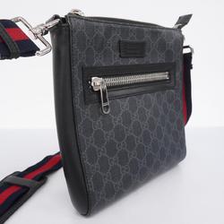 グッチ(Gucci) グッチ ショルダーバッグ GGスプリーム シェリーライン 523599  レザー グレー ブラック   メンズ