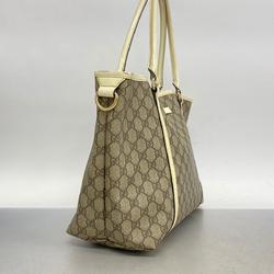 グッチ(Gucci) グッチ トートバッグ GGスプリーム 197953  レザー アイボリー ベージュ シャンパン  レディース