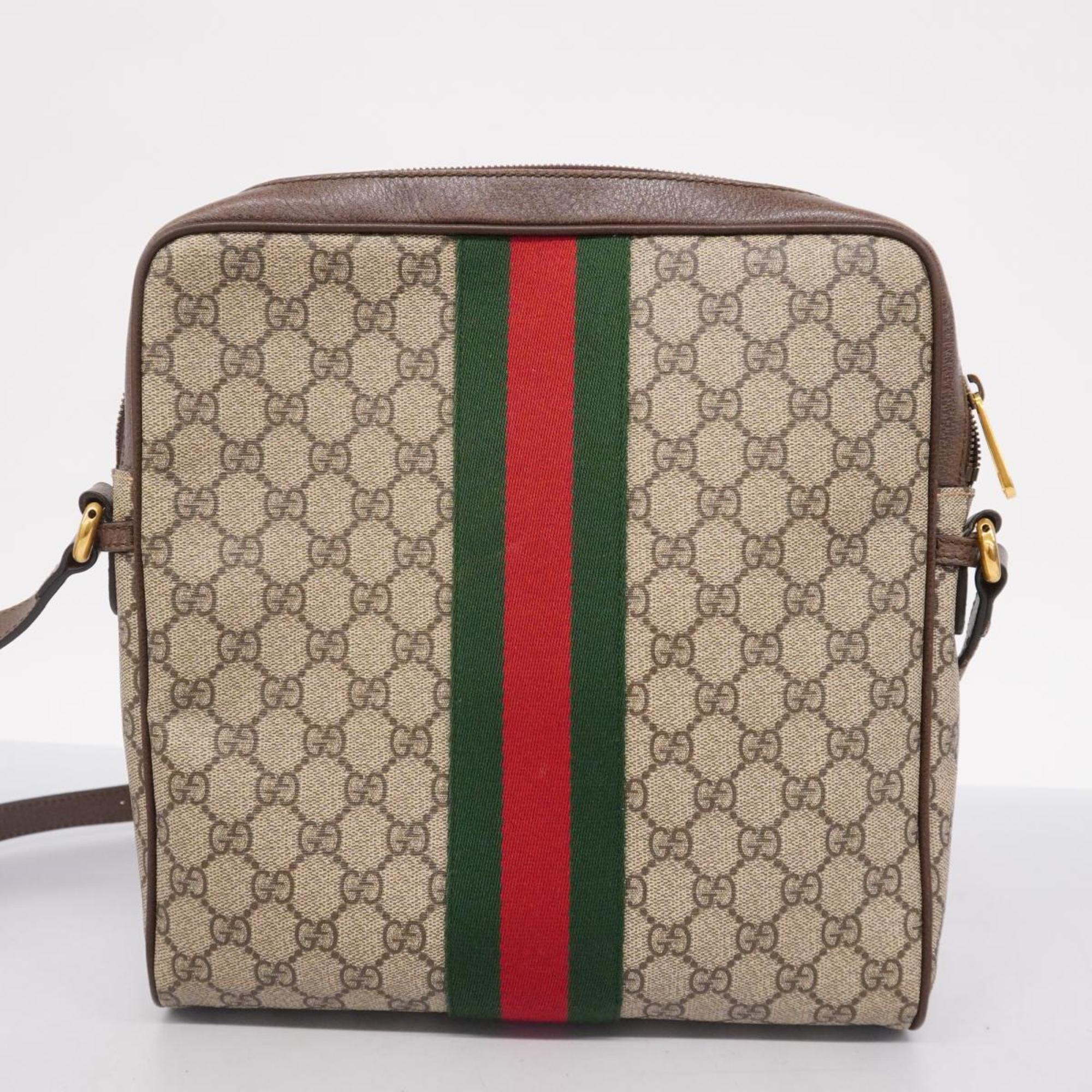 グッチ(Gucci) グッチ ショルダーバッグ オフィディア 547934  レザー ブラウン ベージュ   レディース