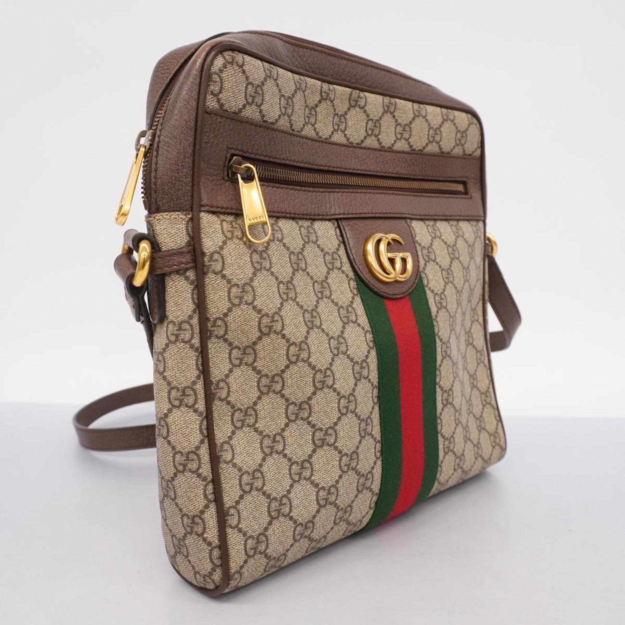 グッチ(Gucci) グッチ ショルダーバッグ オフィディア 547934  レザー ブラウン ベージュ   レディース