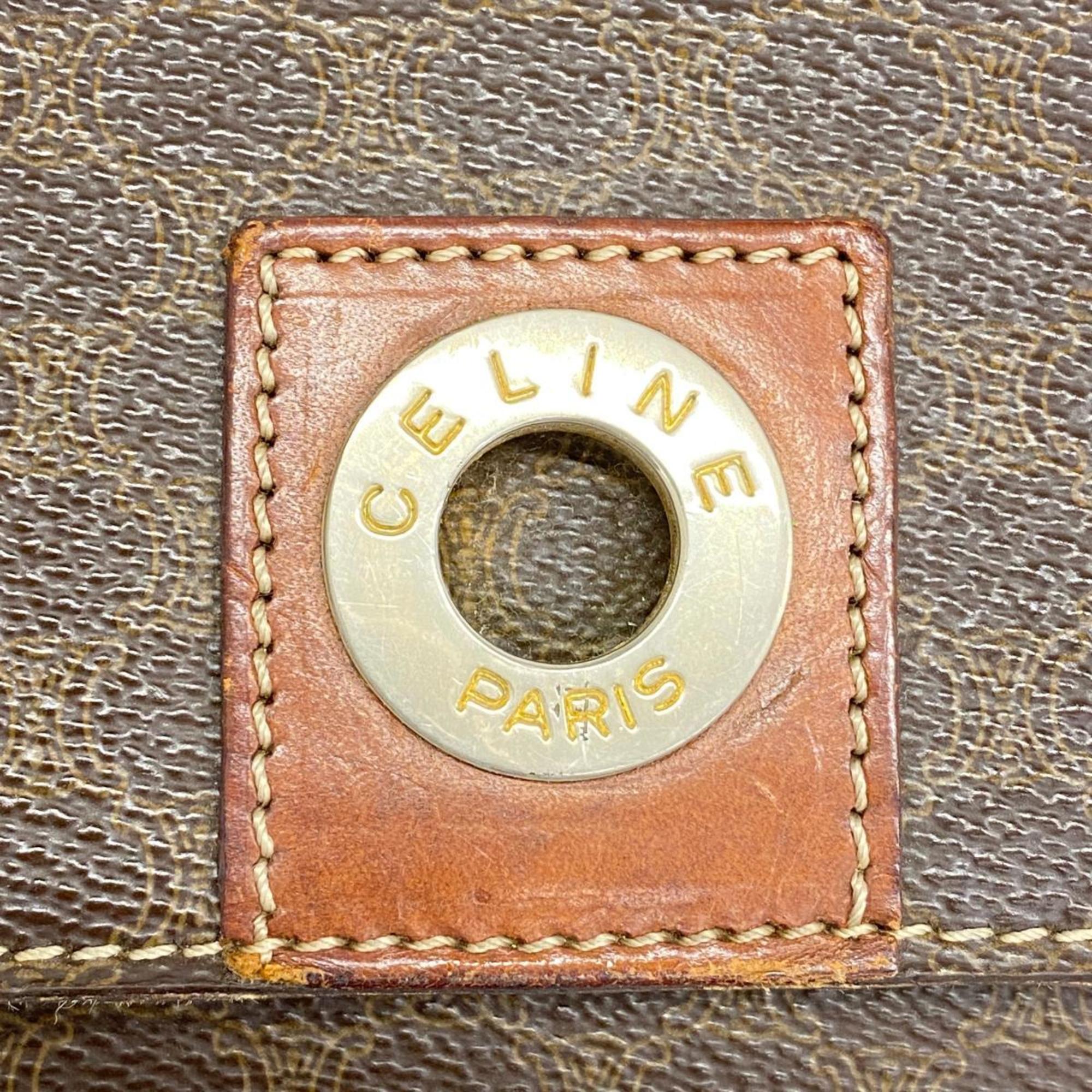 セリーヌ(Celine) セリーヌ ショルダーバッグ マカダム  レザー ブラウン   レディース