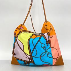 エルメス(Hermes) エルメス ショルダーバッグ シルキーシティMM □Q刻印 バレニア シルク ゴールド   レディース