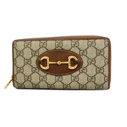 グッチ(Gucci) グッチ 長財布 GGスプリーム ホースビット 621889  レザー ブラウン   メンズ レディース