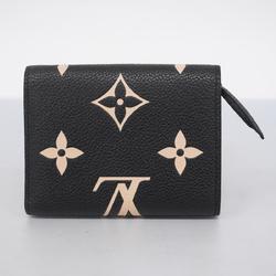 ルイ・ヴィトン(Louis Vuitton) ルイ・ヴィトン 三つ折り財布 モノグラム・アンプラント バイカラー ポルトフォイユヴィクトリーヌ M80968 ブラックベージュレディース