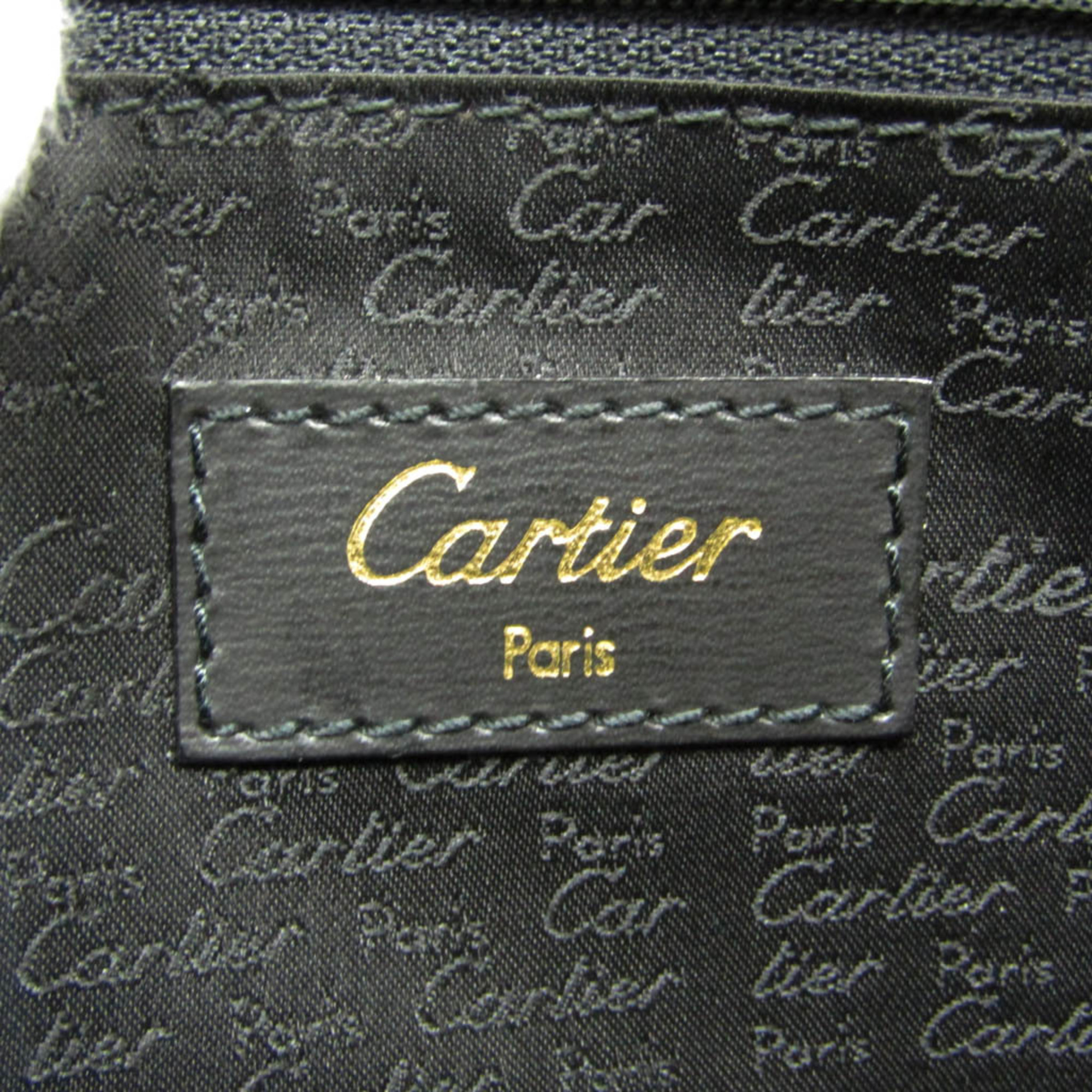 カルティエ(Cartier) パシャ メンズ レザー クラッチバッグ ブラック