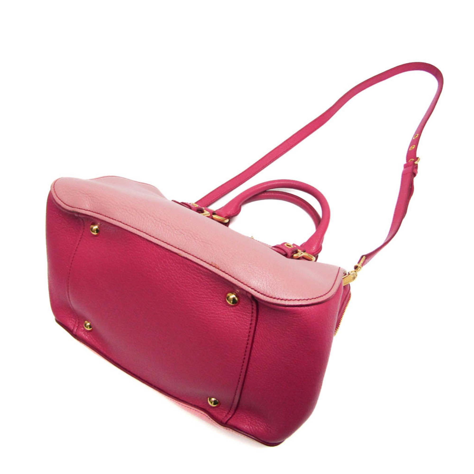 ミュウミュウ(Miu Miu) Madras RL0058 レディース レザー ハンドバッグ,ショルダーバッグ ライトピンク,ピンク