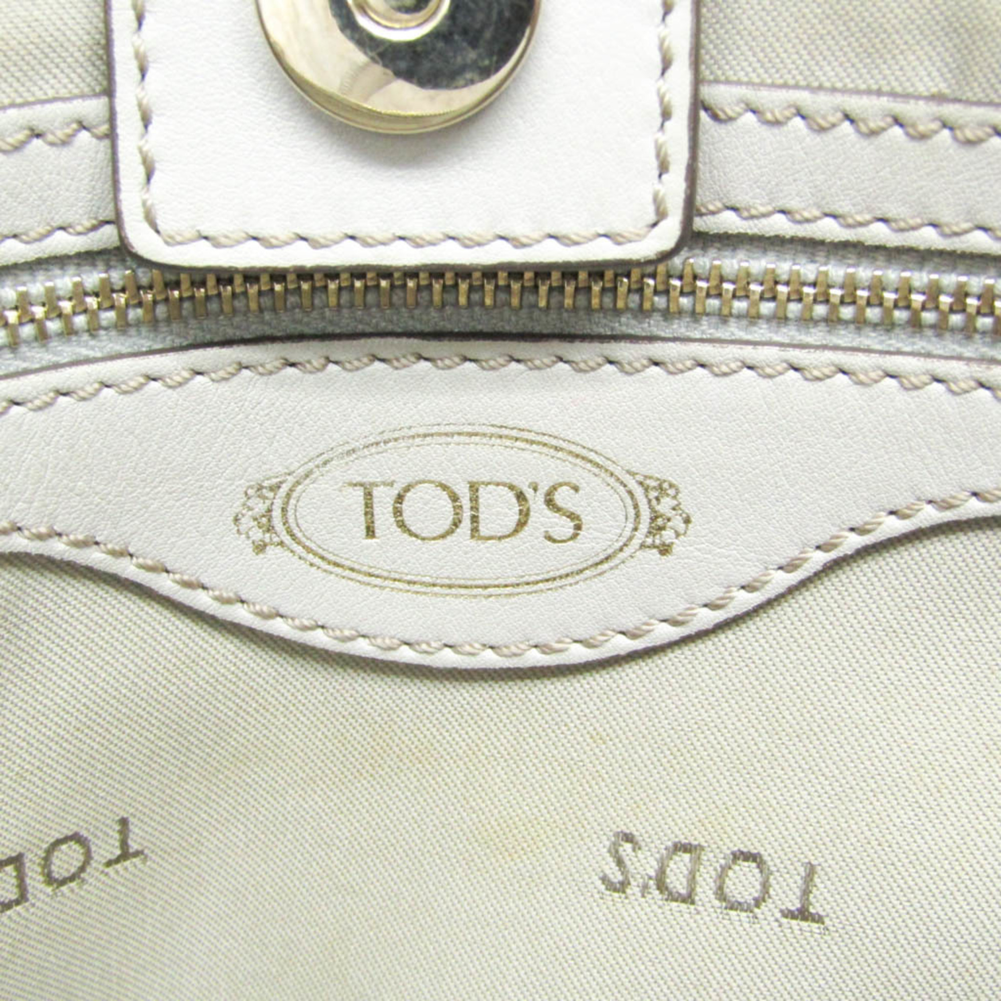 トッズ(Tod's) レディース レザー ハンドバッグ,ショルダーバッグ ライトグレー