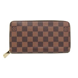 ルイ・ヴィトン(Louis Vuitton) ダミエ ジッピーウォレット N60015 レディース,メンズ ダミエキャンバス 長財布（二つ折り） ブラウン,エベヌ