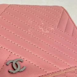 シャネル(Chanel) シャネル 長財布 ラムスキン ピンク   レディース