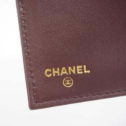 シャネル(Chanel) シャネル 三つ折り財布 マトラッセ キャビアスキン ブラック   レディース