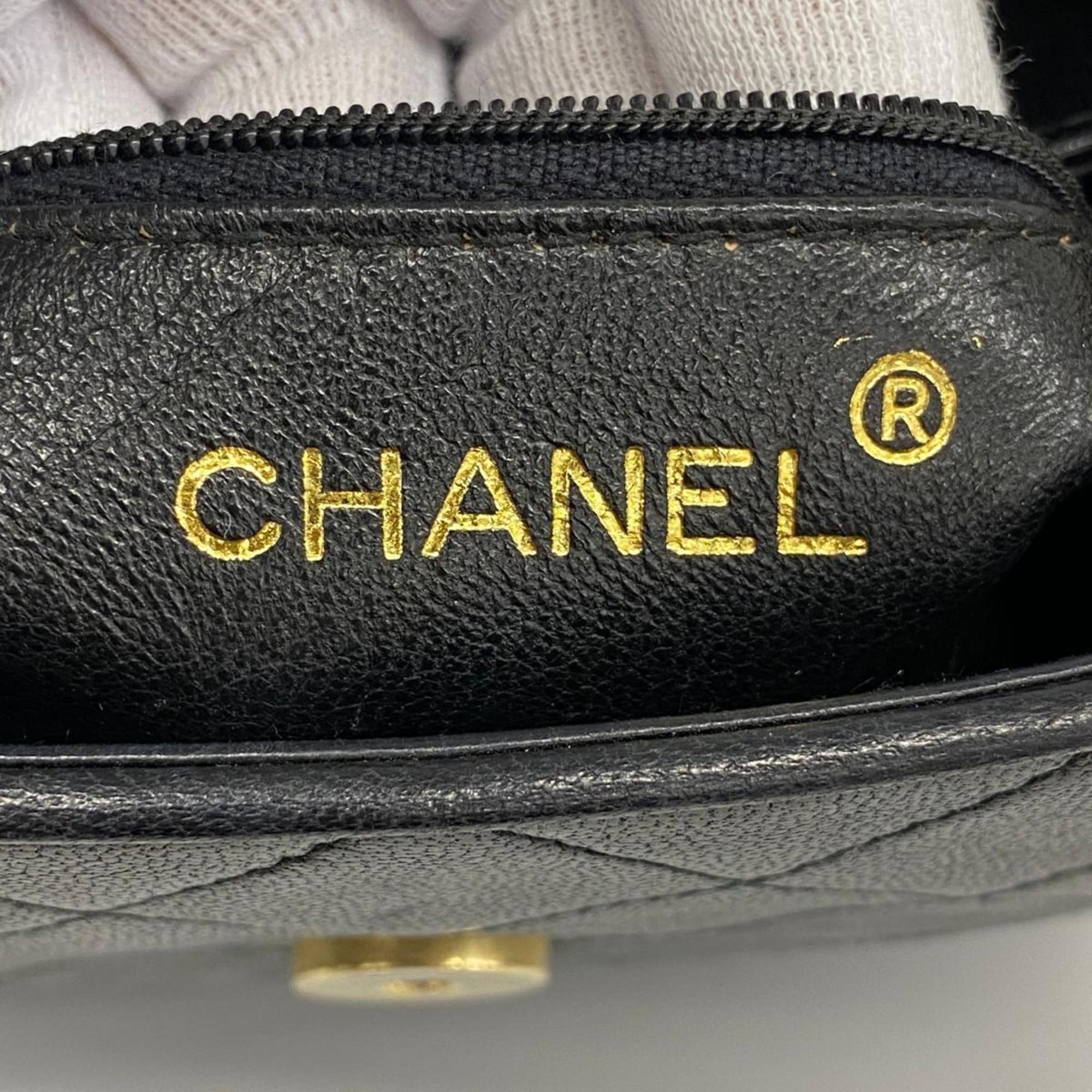 シャネル(Chanel) シャネル ショルダーバッグ マトラッセ チェーンショルダー ラムスキン ブラック   レディース