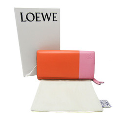 ロエベ(Loewe) アナグラム バイカラー 109N15.F13 レディース  カーフスキン 長財布（二つ折り） オレンジ,ピンク