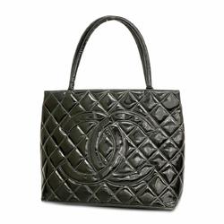 シャネル(Chanel) シャネル トートバッグ 復刻トート パテントレザー ブラック  レディース