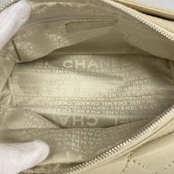 シャネル(Chanel) シャネル ショルダーバッグ チェーンショルダー ラムスキン ベージュ   レディース