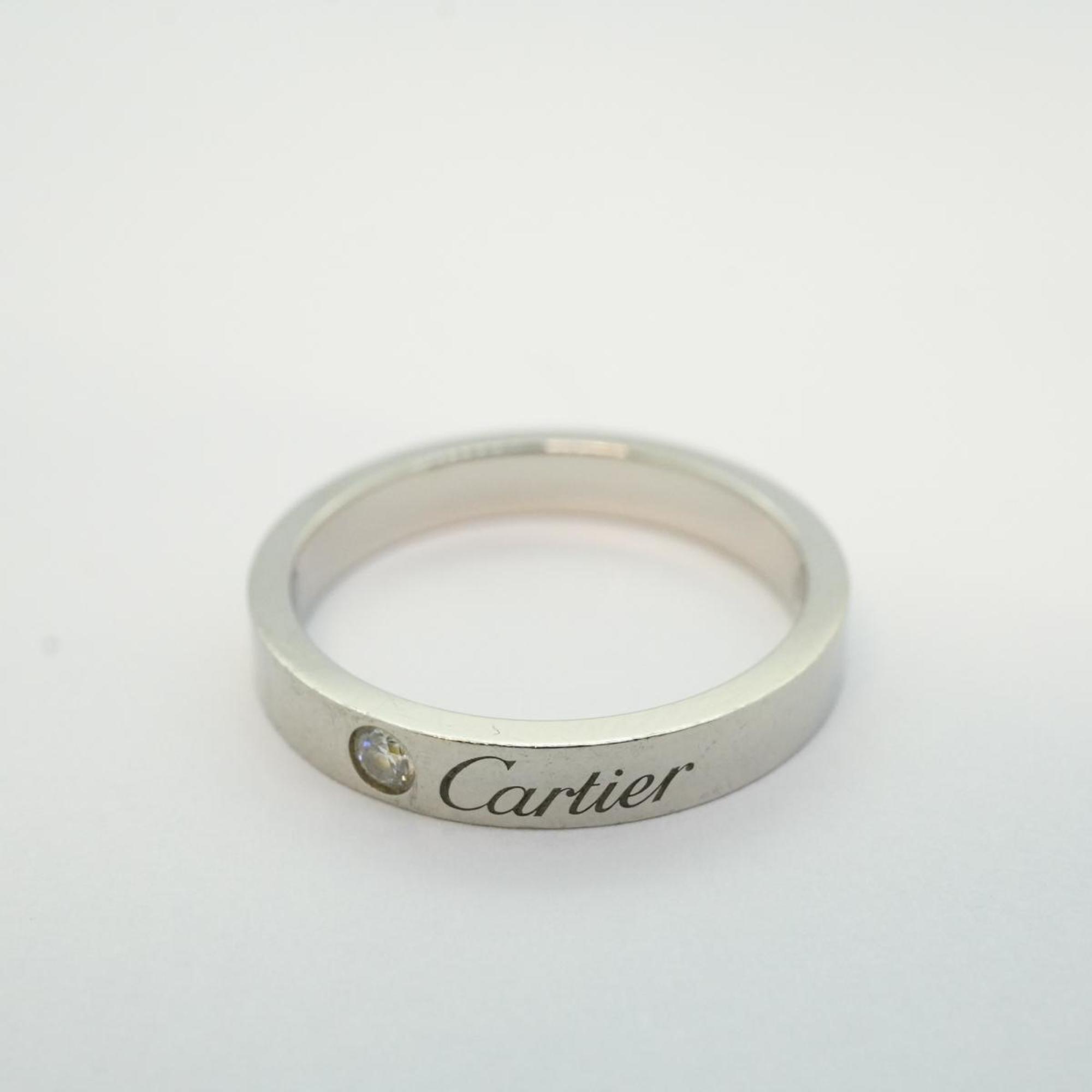 カルティエ(Cartier) カルティエ リング エングレーブド 1PD ダイヤモンド Pt950 プラチナ  レディース