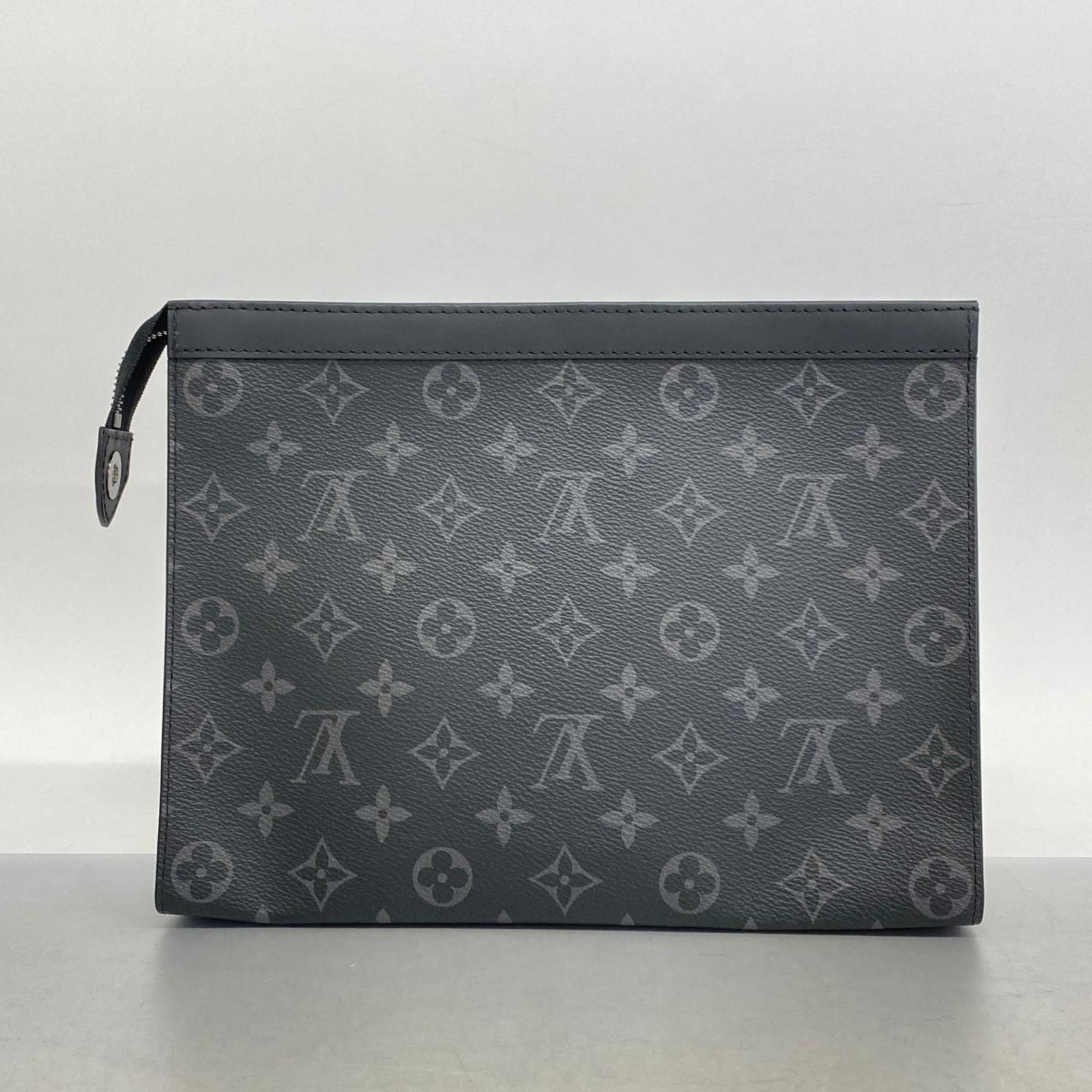 ルイ・ヴィトン(Louis Vuitton) ルイ・ヴィトン クラッチバッグ モノグラム・エクリプス ポシェットヴォワヤージュMM M61692 ブラックメンズ