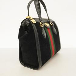 グッチ(Gucci) グッチ ハンドバッグ GGマーモント シェリーライン 547551 スウェード ブラック   レディース