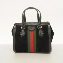 グッチ(Gucci) グッチ ハンドバッグ GGマーモント シェリーライン 547551 スウェード ブラック   レディース