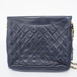 シャネル(Chanel) シャネル ショルダーバッグ マトラッセ 付きショルダー ラムスキン ネイビー   レディース