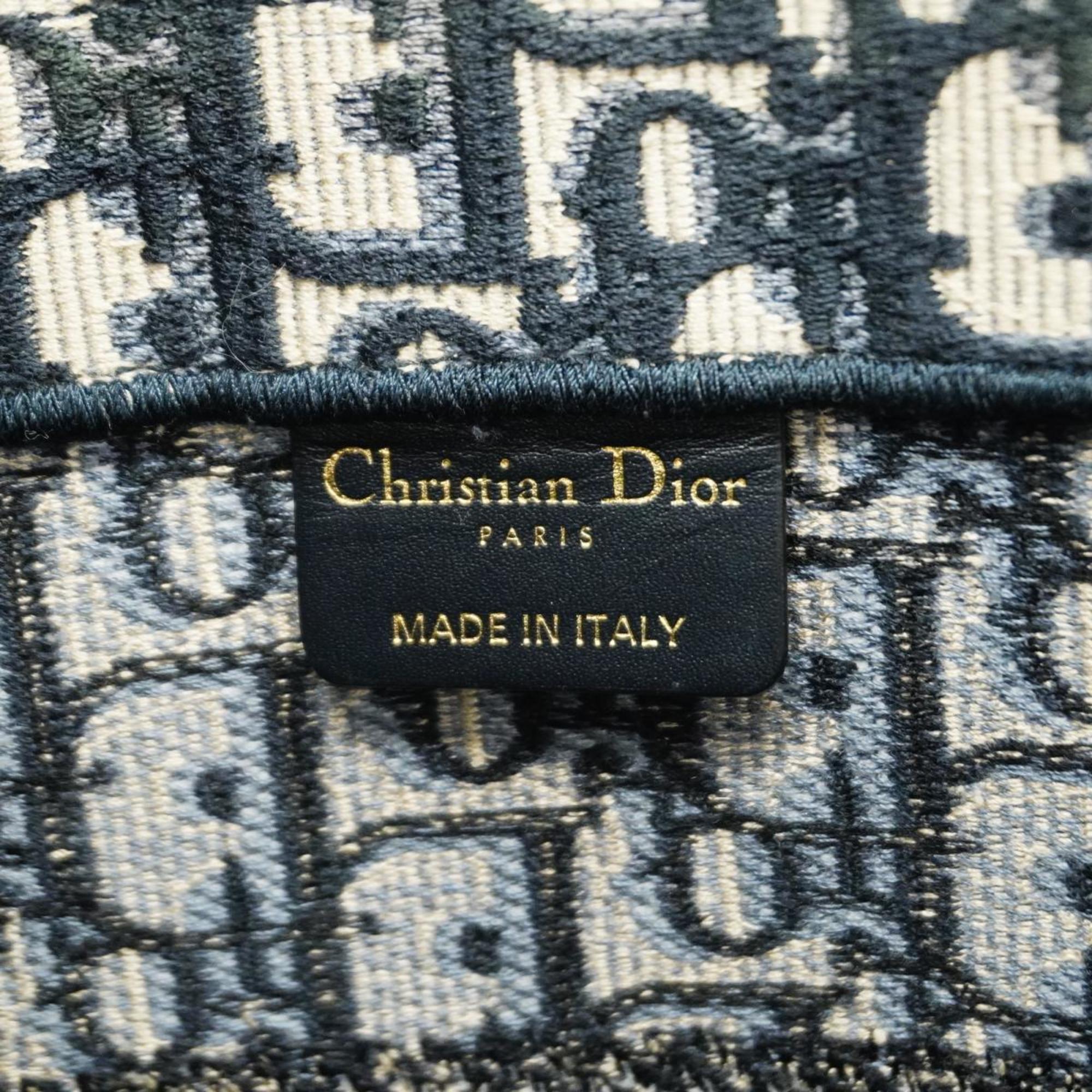 クリスチャン・ディオール(Christian Dior) クリスチャンディオール トートバッグ トロッター キャンバス ネイビー  レディース