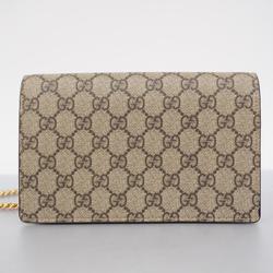 グッチ(Gucci) グッチ ショルダーウォレット GGスプリーム ハート 648948  レザー ブラウン   レディース