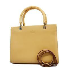 グッチ(Gucci) グッチ ハンドバッグ バンブー 002 1016 レザー ベージュ   レディース